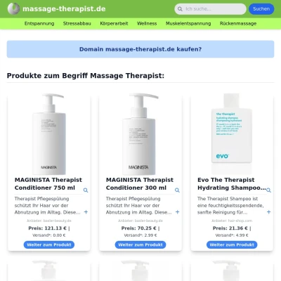 Screenshot massage-therapist.de