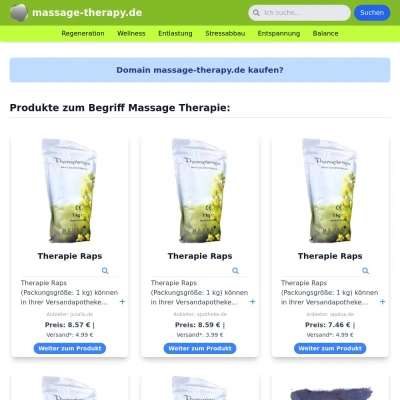 Screenshot massage-therapy.de