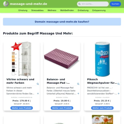 Screenshot massage-und-mehr.de