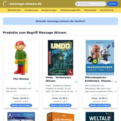 Screenshot massage-wissen.de