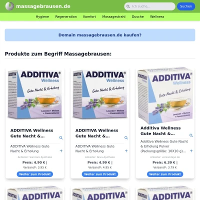 Screenshot massagebrausen.de