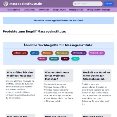 Screenshot massageinstitute.de