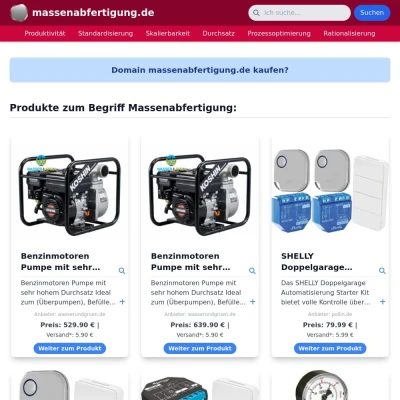 Screenshot massenabfertigung.de