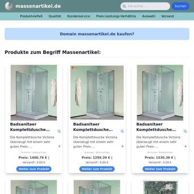 Screenshot massenartikel.de