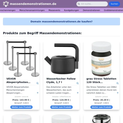 Screenshot massendemonstrationen.de