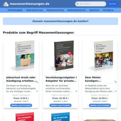 Screenshot massenentlassungen.de