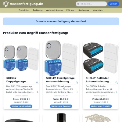 Screenshot massenfertigung.de