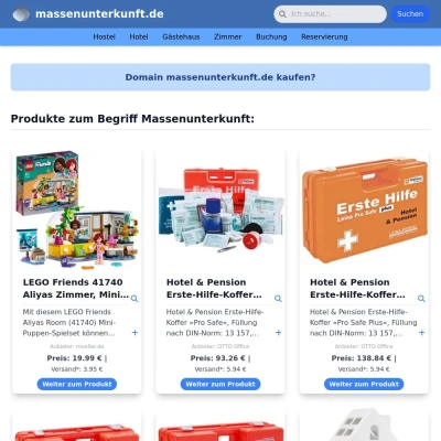 Screenshot massenunterkunft.de