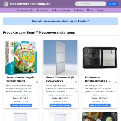 Screenshot massenveranstaltung.de