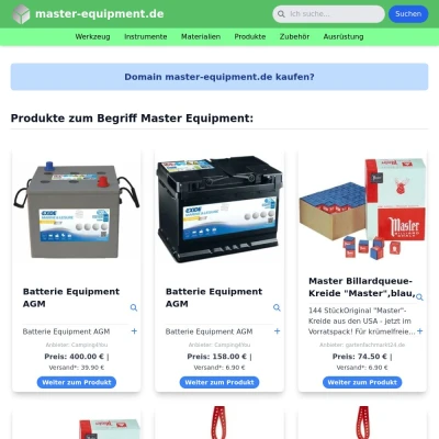 Screenshot master-equipment.de