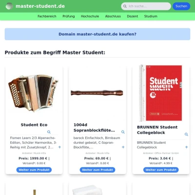 Screenshot master-student.de