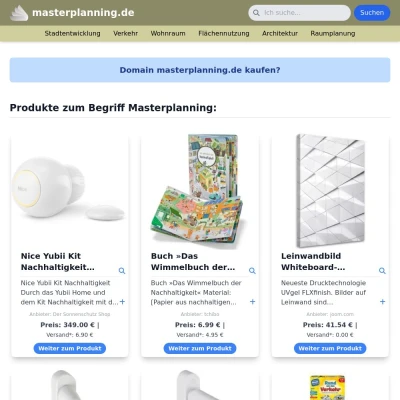 Screenshot masterplanning.de