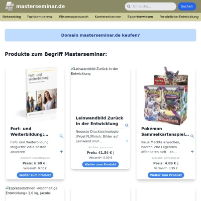 Screenshot masterseminar.de