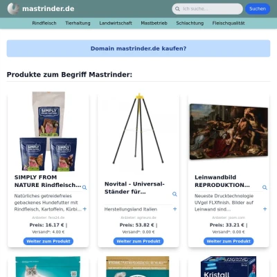 Screenshot mastrinder.de