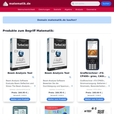 Screenshot matematik.de
