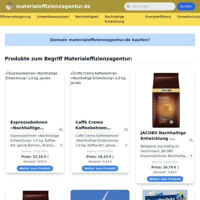 Screenshot materialeffizienzagentur.de