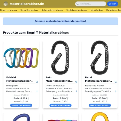 Screenshot materialkarabiner.de