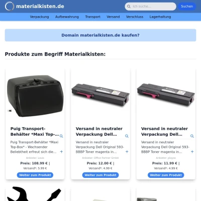 Screenshot materialkisten.de