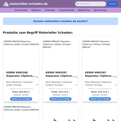 Screenshot materieller-schaden.de