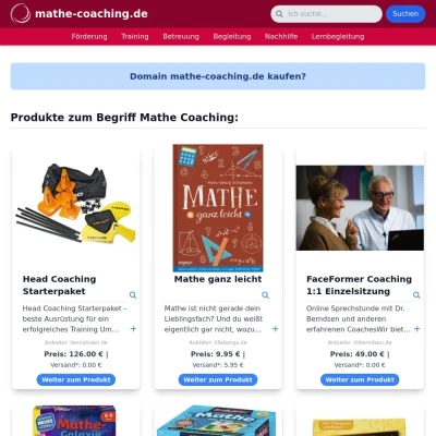 Screenshot mathe-coaching.de