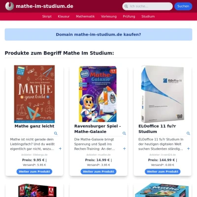 Screenshot mathe-im-studium.de