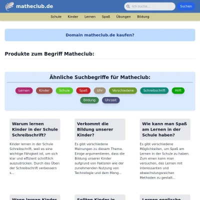 Screenshot matheclub.de