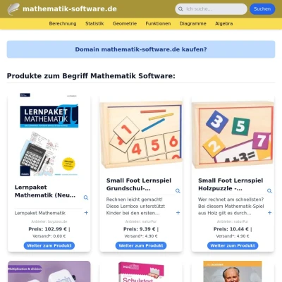 Screenshot mathematik-software.de