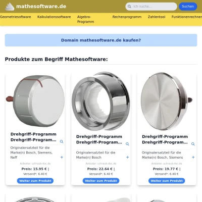 Screenshot mathesoftware.de