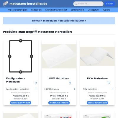 Screenshot matratzen-hersteller.de