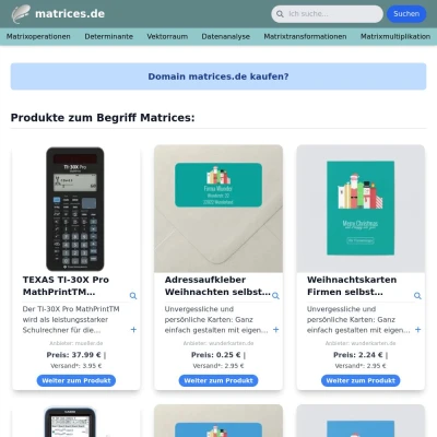 Screenshot matrices.de