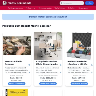 Screenshot matrix-seminar.de