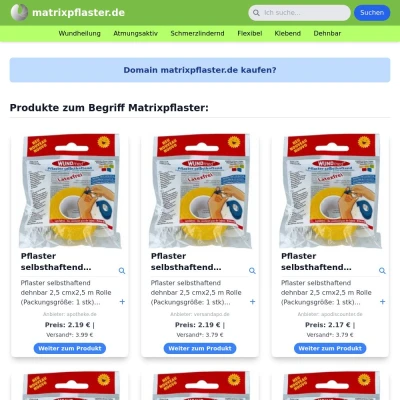 Screenshot matrixpflaster.de