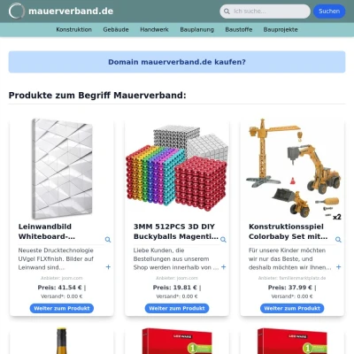 Screenshot mauerverband.de