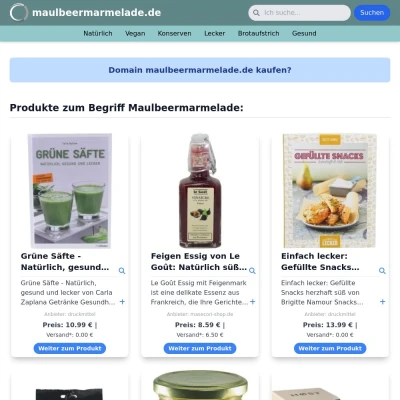 Screenshot maulbeermarmelade.de