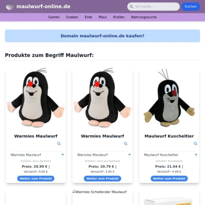 Screenshot maulwurf-online.de