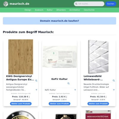 Screenshot maurisch.de