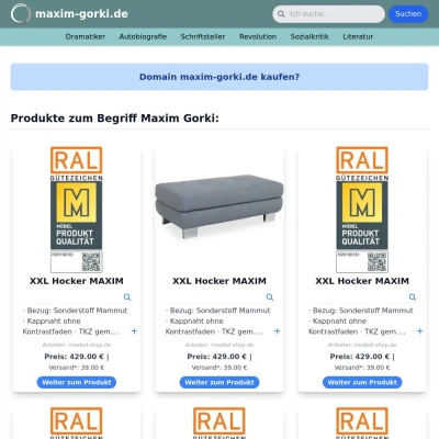Screenshot maxim-gorki.de