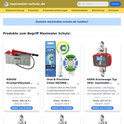 Screenshot maximaler-schutz.de