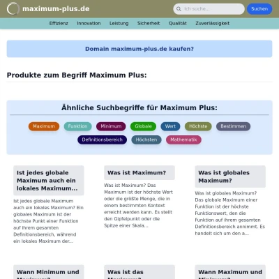 Screenshot maximum-plus.de