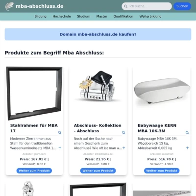 Screenshot mba-abschluss.de