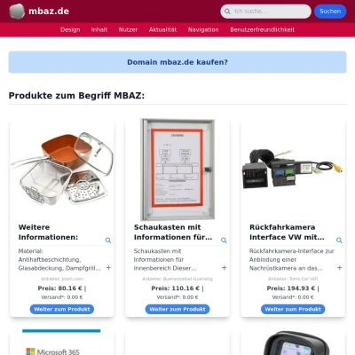 Screenshot mbaz.de