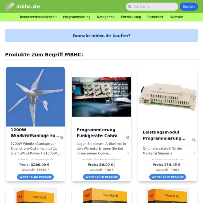 Screenshot mbhc.de