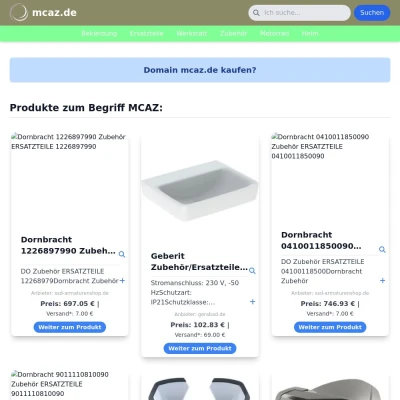 Screenshot mcaz.de