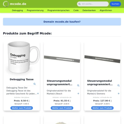 Screenshot mcode.de
