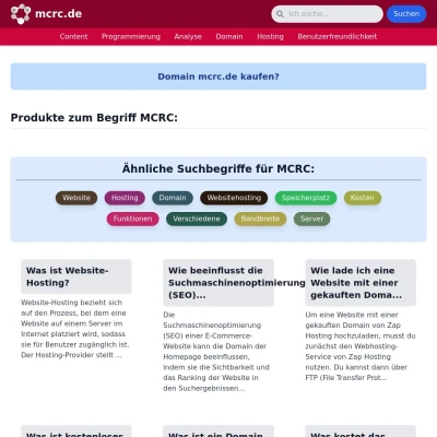 Screenshot mcrc.de