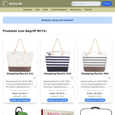 Screenshot mcys.de