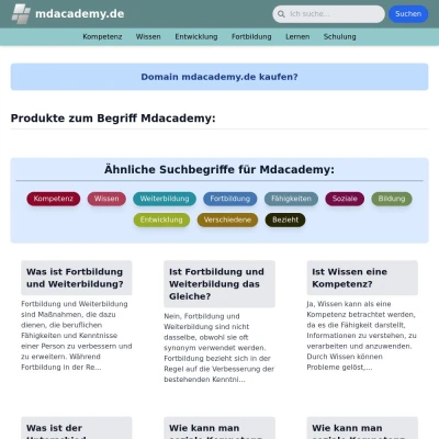 Screenshot mdacademy.de