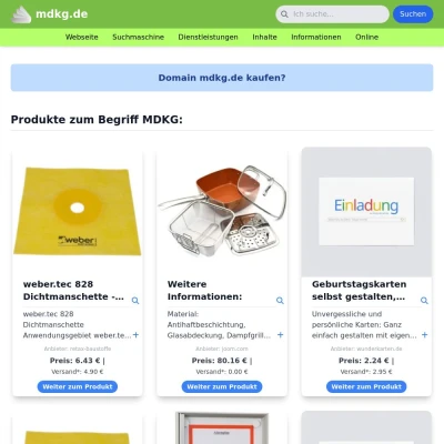 Screenshot mdkg.de