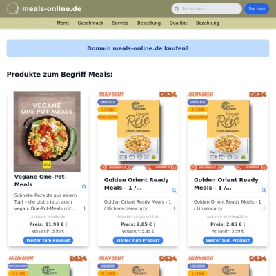 Screenshot meals-online.de