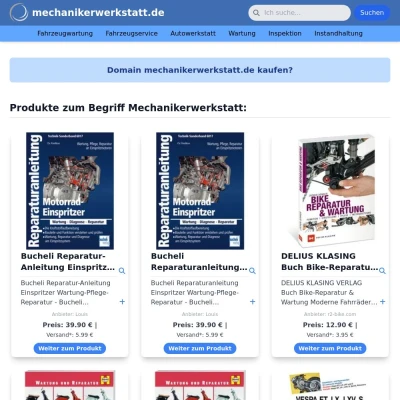 Screenshot mechanikerwerkstatt.de